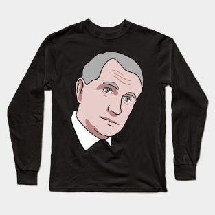 Georges Bataille Minimal Portrait - Philosophy Long Sleeve T-Shirt